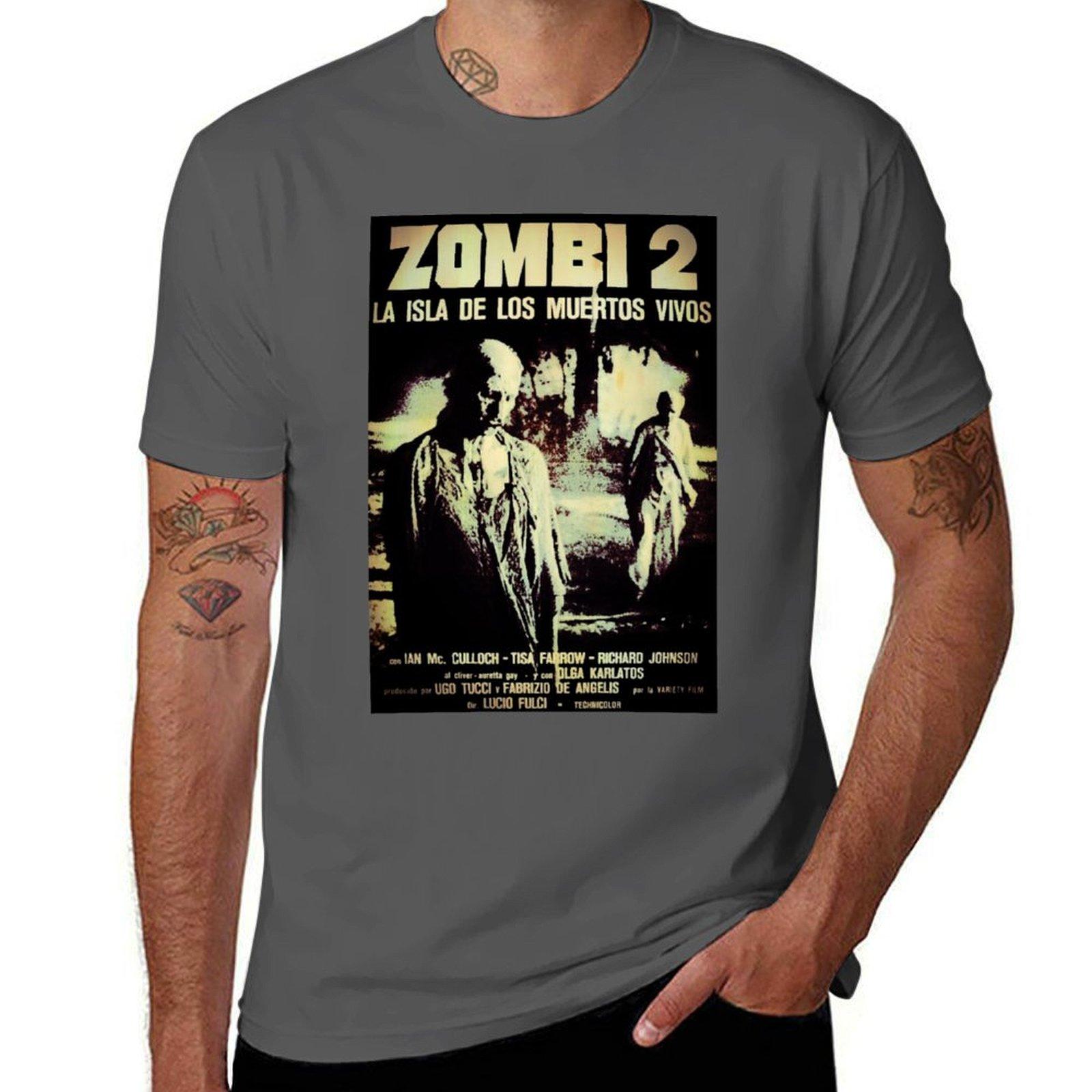футболки футболки мужские Zombi t повседневные мужские хлопок мужские 2 для футболки 4XL