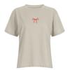 Shop   Women S Round Neck Ribbon Embroidery baSic ShorT Sleeve T ShirT roSe Brow
