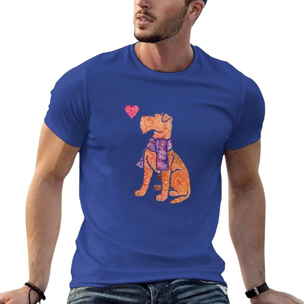 Watercolour Irish Terrier T-Shirt plain anime aesthetic clothes clothings