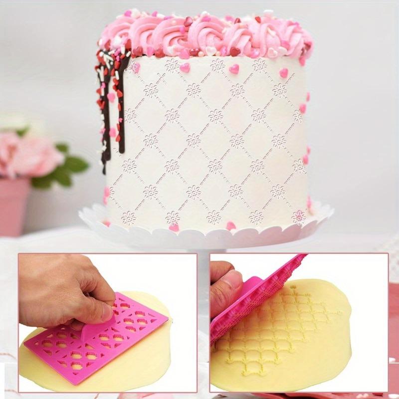 Plastic Cake Decorating Molds with Butterfly Lattice Hollow Embossing Designs for Fondant Cookies Biscuits and DIY Baking Tools