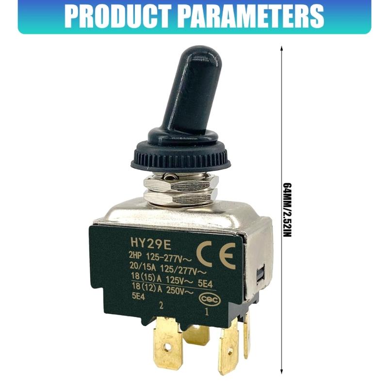 HY29E Industrial Toggle Switches Replacement Coffee Machine Power Switches For Hobbyists & Professional Use Enduring
