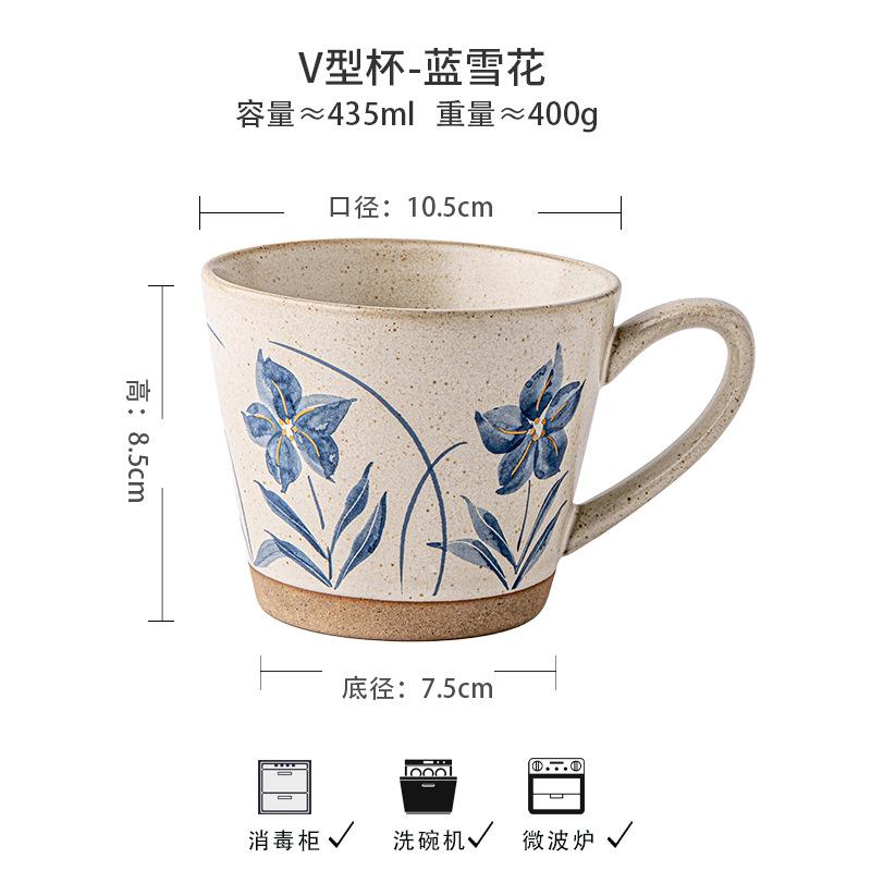 Литературная Ретро Высококачественная Кружка Керамическая Кофейная Чашка Чашка для Завтрака Офисная Кружка для Воды Девочка Экспорт no specification