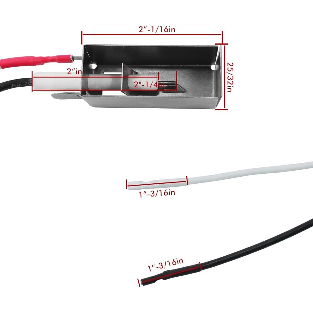 Piezoelectric igniter assembly replacement kit for oven models 7510, Spirit E-210, Spirit 500/700, Genesis E-310/E-320 and Platinum B/C.