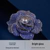 Chinese Camellia Brooch with Turquoise, High-End Corsage Sweater Chain, Women's Fashion Accessory