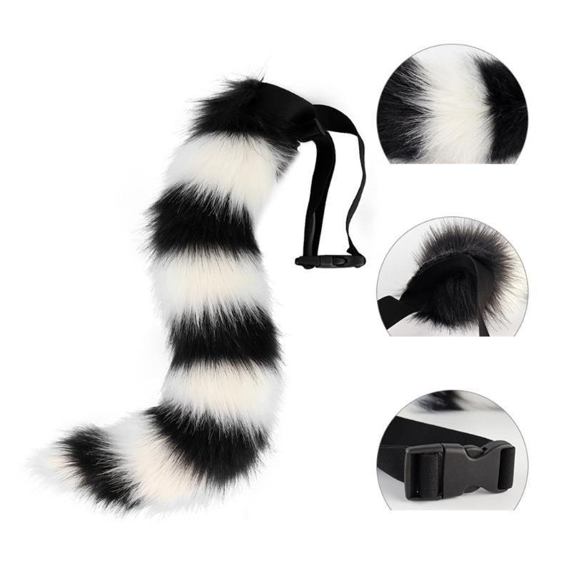 Adjustable Fox Tail Cat Prop Fur Furry Cosplay Carnival Party Christmas Anime Accessories Halloween Costume Wolf Tail