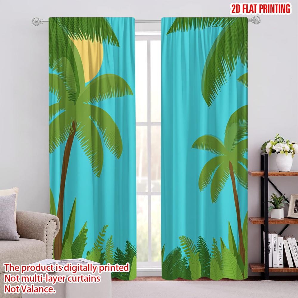 

2pcs,2D plane printing Curtain Fabric Santa Claus with Luggage Swim Versatile 100% Polyester (without rod) Art Deco Festive Use 52.50 × 116.00 cm 2 pcs
