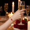 Stainless Steel Red Heart Open Bangle for Women Luxury Zircon Cuff Bracelet Adjustable Gold Color Wedding Jewelry Gift 2026
