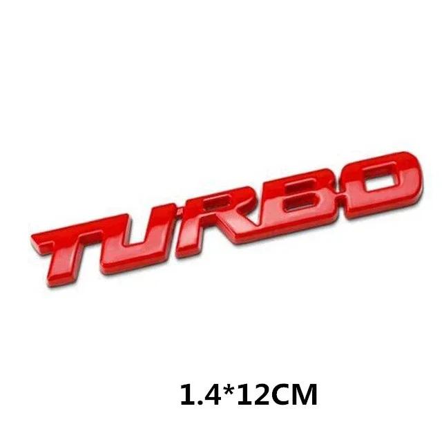 3D Turbo Klistermärke Metall Krompläterad Zinklegering Märke Emblem Dekal Bildekal Klistermärke Bak-/Sidodekal Biltuning Tillbehör