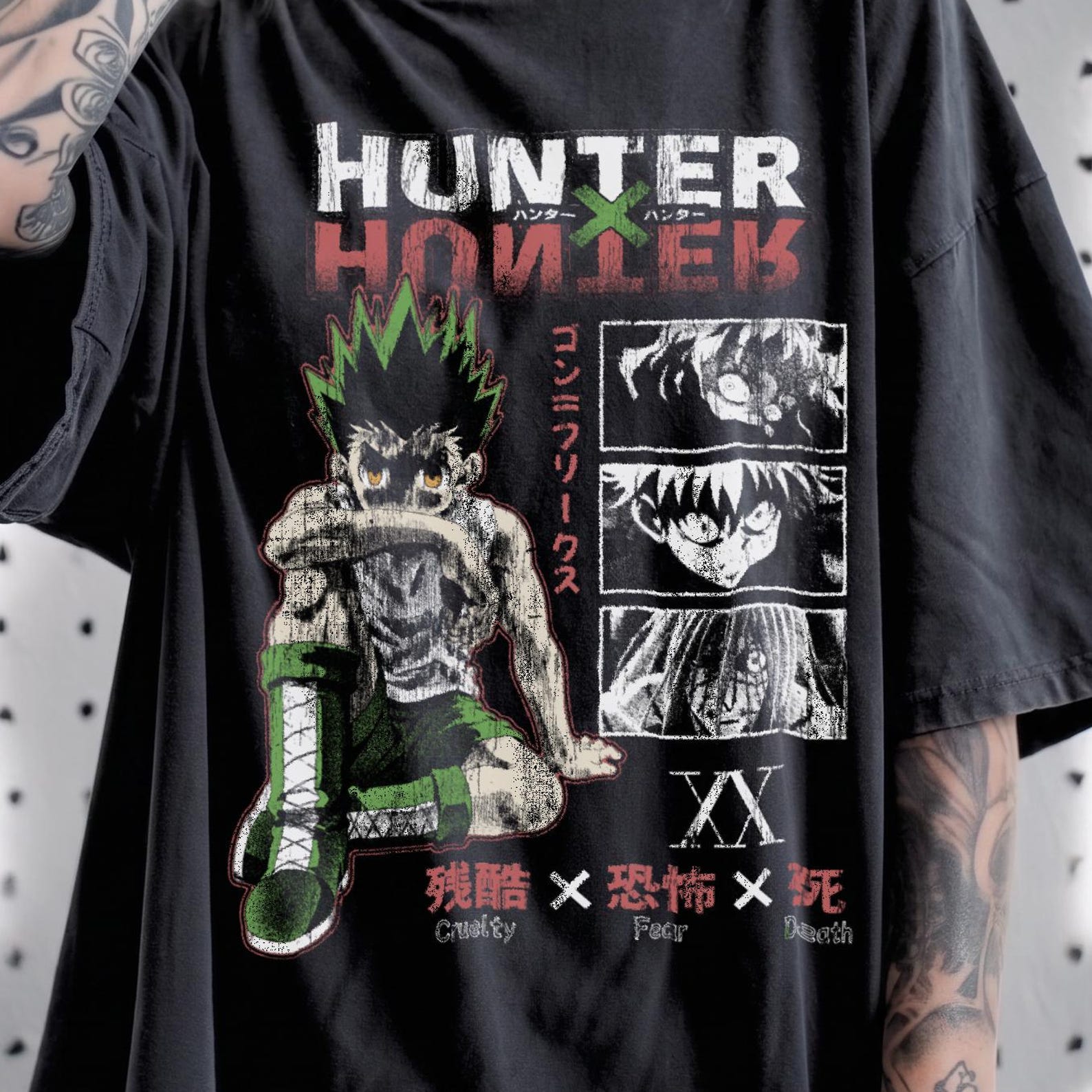 Gon Freecss 90 s Anime Manga T-shirt, HxH shirt S
