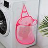 Collapsible Laundry Bag Foldable Laundry Hamper Large Laundry Basket Mesh Wall Mounted for Bathroom