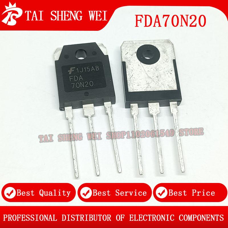 5pcs Brand New FDA70N20 FDA 70N20 TO-247 70A 200V TO3P MOS MOSFET High-power Field-effect Transistors