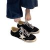 Cowhide Version~ Retro Color Polishing and Old Star Board Shoes, Small Dirty Shoes, Flat-soled German Training Shoes, Women's Round Head Casual S