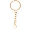 DIY Jewelry Accessories: KC Gold Four-Section Chain Keyring for Handmade Keychains