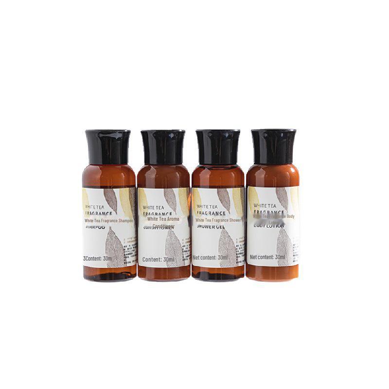 

Одноразовые туалетные принадлежности для отеля B&B Kraft Paper Bag: Зубная щетка, зубная паста, гель для душа.