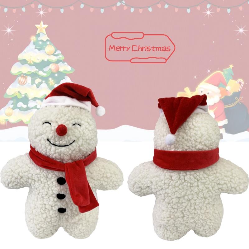 Weihnachts-Schneemann-Kissen Entzückende Weihnachtsmannmütze Dekorative Plüschkissen