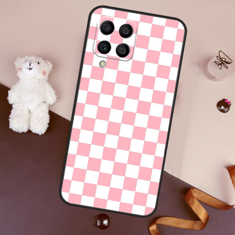 Checkerboard Checkered Board Case For Samsung Galaxy M11 M31 M21 M53 M13 M32 M52 M15 M35 M55 M14 M34 M54 M06 M16 M36 M56