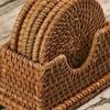 1 piece of rattan cup mat, bowl mat, tea cup mat,heat insulation mat, tableware mat, waterproof mat Christmas decorations