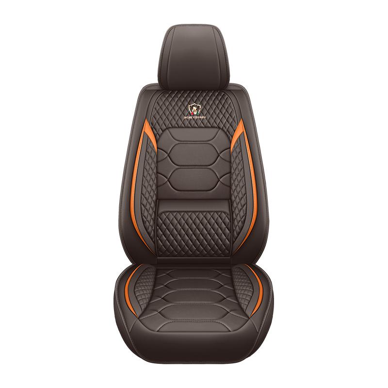 Fixed Lumbar Support Car Seat Cover – Anti-Fatigue Driving, Full-Front Universal Fit, Premium PU Leather (Waterproof & Durable)