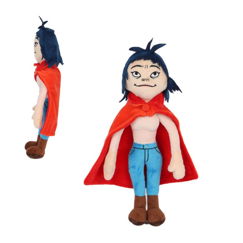 New Gorillaz Noodle Plush Kawaii Virtual Band Street Fighter Stuffed Doll Cute Red Cloak Boy For Fans Enthusiast Children's Gift