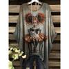 Sommer Mode Neuankömmlinge Große Größen Rundhals Katzenmädchen Print T-Shirt