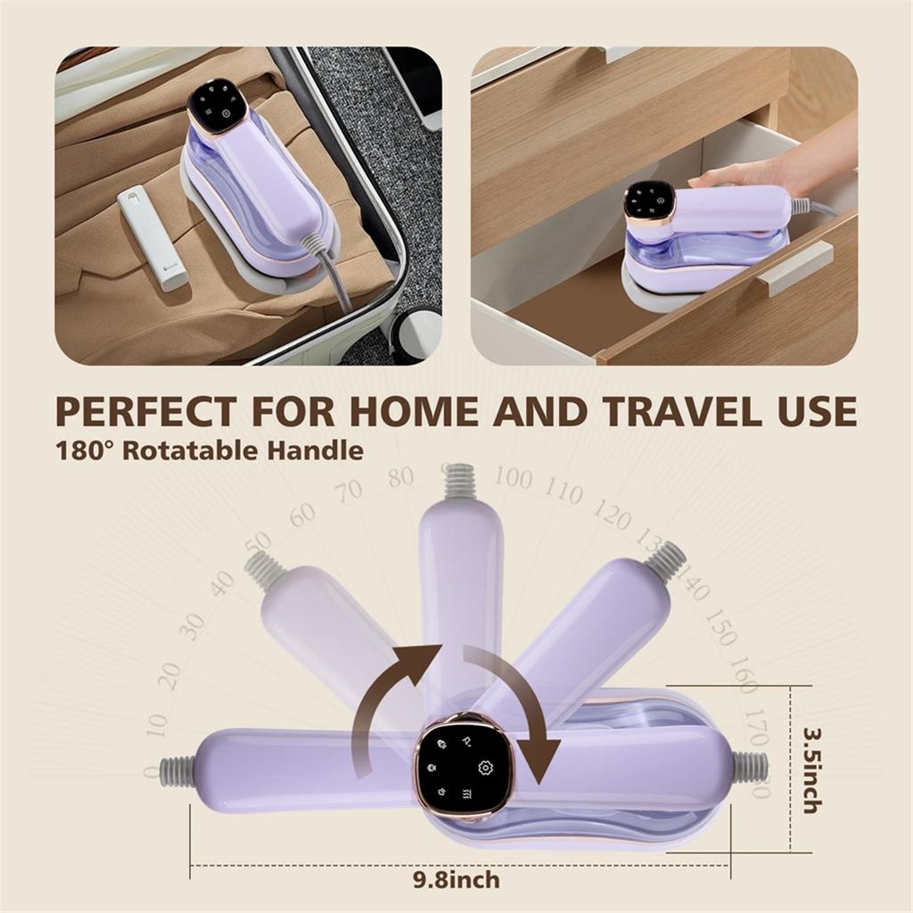 High-Power Mini Handheld Steam Iron, Suitable for Both Hanging and Flat Ironing