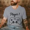 Funny Game Player 1 Player 2 Shirts Pregnancy Announceunisext Short Sleeve Unisex Unisex Tshirt Casual Couple Matching T-Shirts Gifts