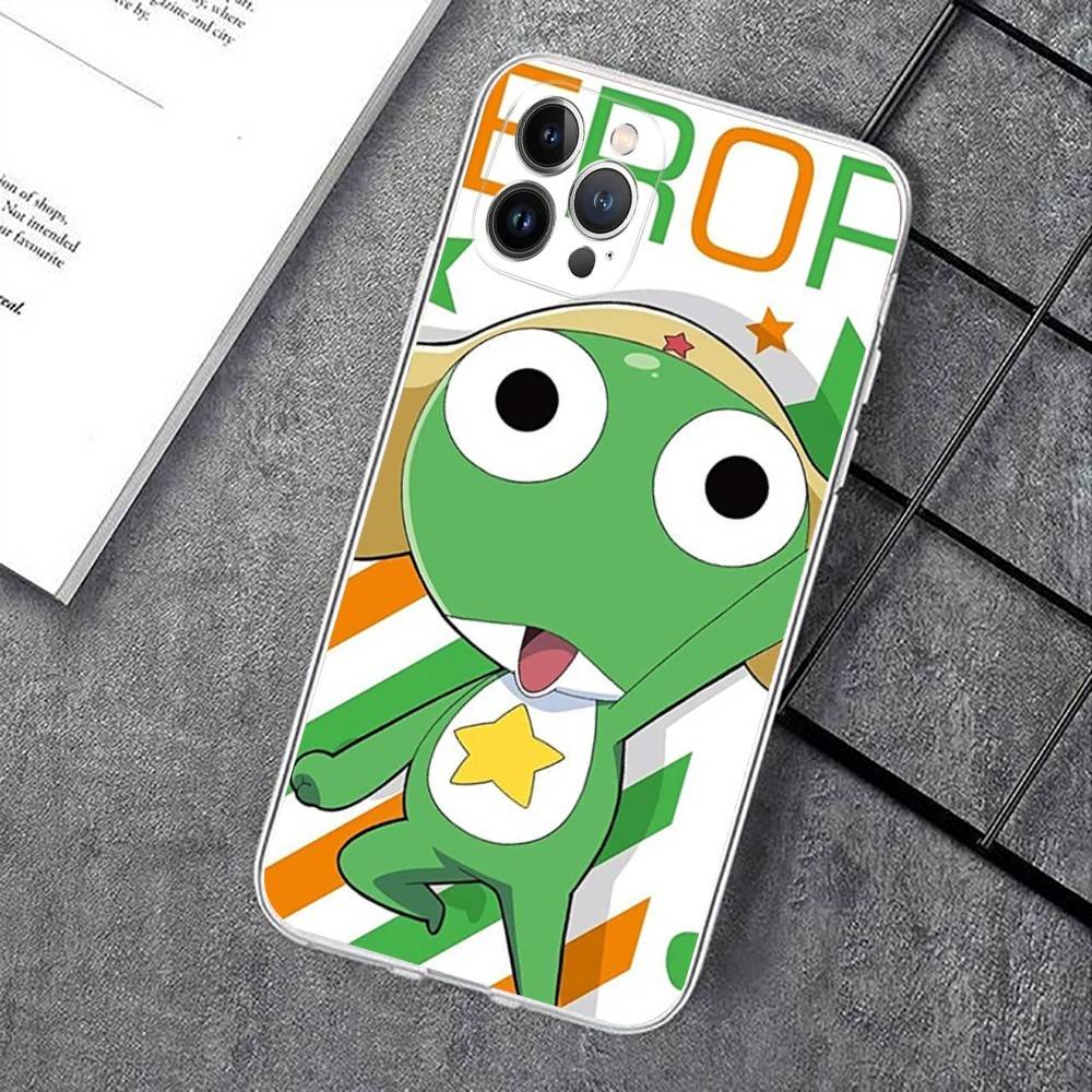 Keroro Frog Cool Gunsou Sergeant Phone Case For IPhone 17 16 15 14 13 12 11 Pro XS Max Plus Soft Silicone Cover