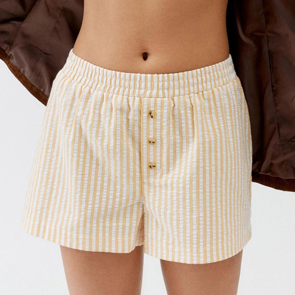 Damen Shorts mit hoher Taille, Sport-Laufshorts, Workout, Fitnessstudio, schnelltrocknende Hosen, Yogahosen, Tennishosen, Sommershorts