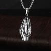 Necklace Bergamot Hands Praying Pendant for Men and Women