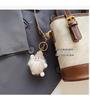 Women's Retro Color Block Bucket Crossbody Bag - 2025 Autumn/Winter Fashion Textured Small Handheld Bag