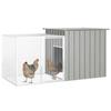 VidaXL Cage pour poules Gris 200x91x100 cm Acier galvanisé, parcours à poules, cabane à poules, poulailler extérieur, 171546