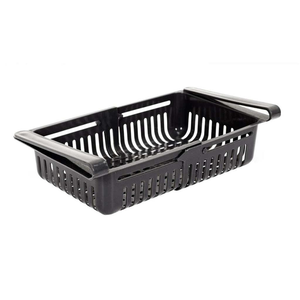 Hanging Refrigerator Basket, Gray, Adjustable Width
