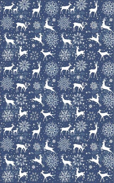 Tapis de Noel Renne Bleu, Dimension: 50x80