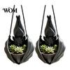 Gothic Flower Pot Bat Shaped Hanging Planter, Plant for Indoor Outdoor Garden Decorative Basin Vines Wall Decor, Unique Wing Flowerpot Succulents And