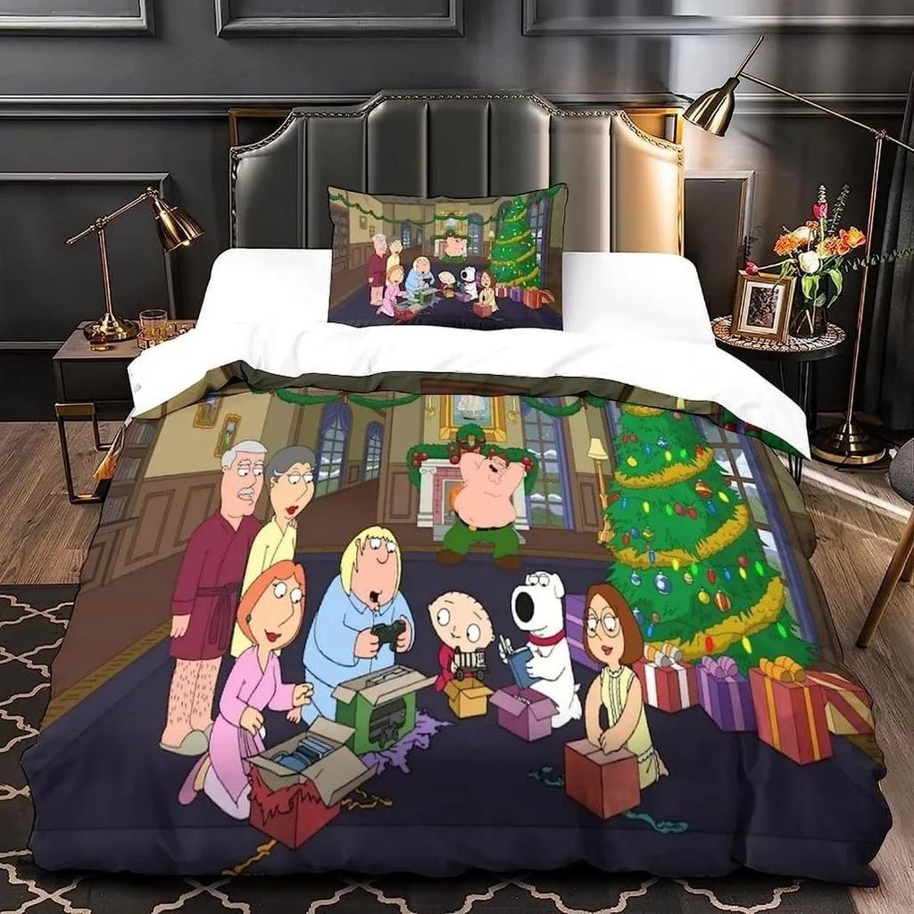 Cartoon Animation Customisable Bedding SetFamily Guy Bedding Set For Boys Adult Twin Queen Size Duvet Cover Pillowcase