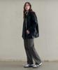 Drawfit Women Button Leather Half Jacket [D.Brown]