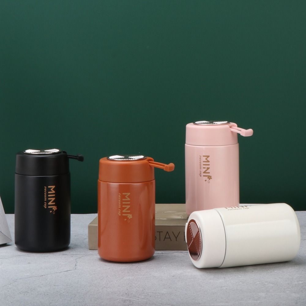 

Ізольований міні-термос чашка квітка термопляшка для води портативний вакуумний термос каша суп помаранчевий