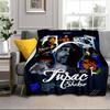 Rap Legend In Blue Blanket Flannel Blanket for bed, sofa, Camping, Hiking, Picnic Essentials, gift for family Fan gifts