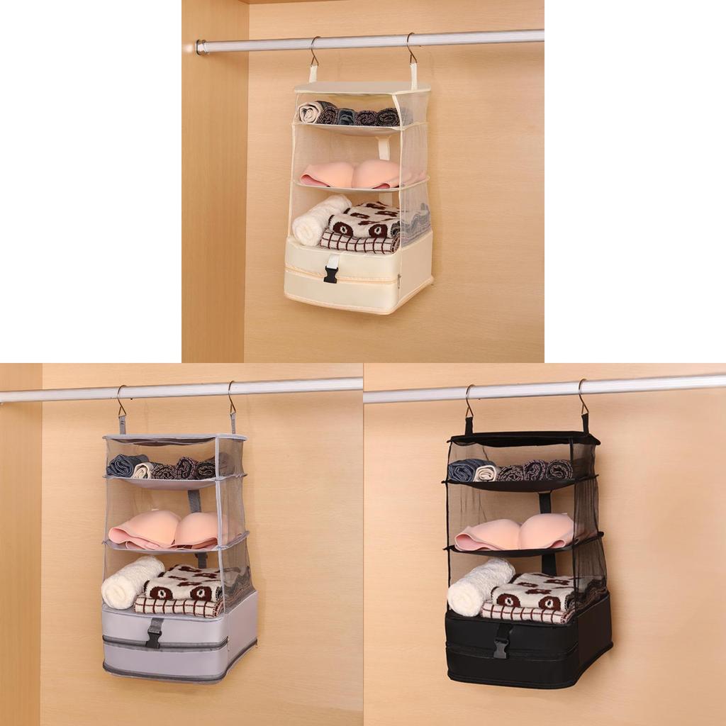 Modern Minimalist Hanging Travel Organizer For Bedroom Closet Storage Bag With Multiple Compartments