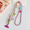 Colorful Crossbody Key Chain Pendant Anti-Lost Long Hanging Rope  For Mobile Phones and Card
