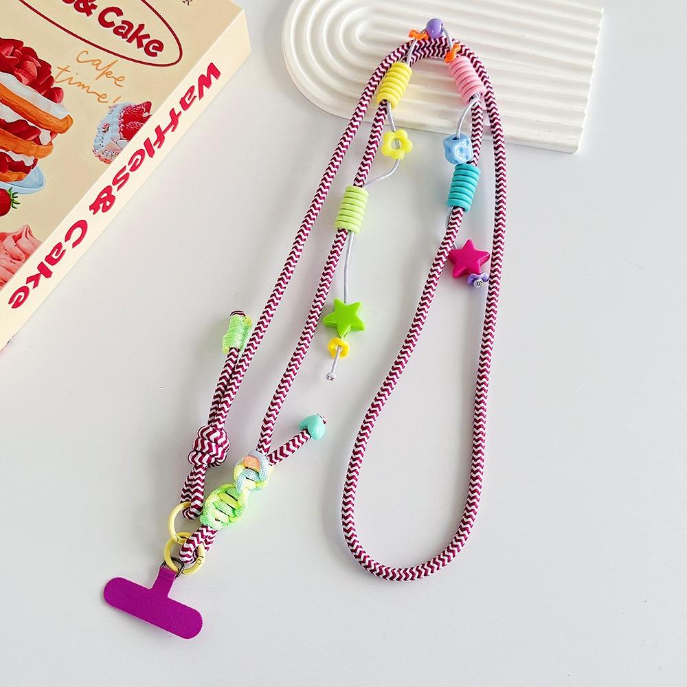 Colorful Crossbody Key Chain Pendant Anti-Lost Long Hanging Rope For Mobile Phones and Card