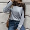 Sexy Hollow Lace Patchwork Round Neck Long Sleeved T-shirt Top for Women Shirt