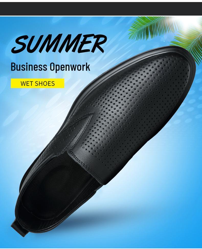Men's Japanese Style Leather Sandals: Non-slip, Breathable, Soft Sole, Genuine Cowhide Casual Shoes