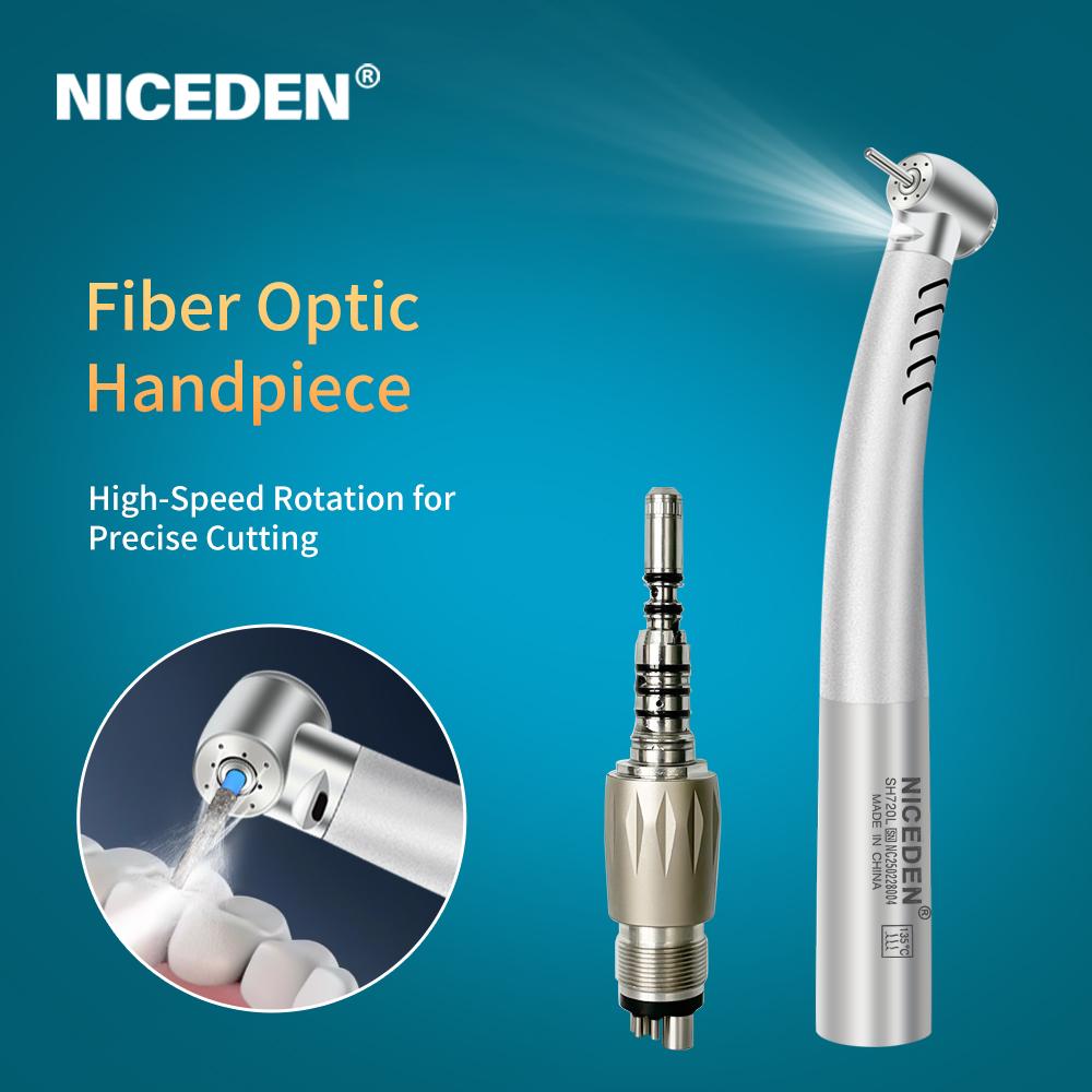 Niceden Dental High Speed Handpiece Fiber Optic LED Turbine Handpiece