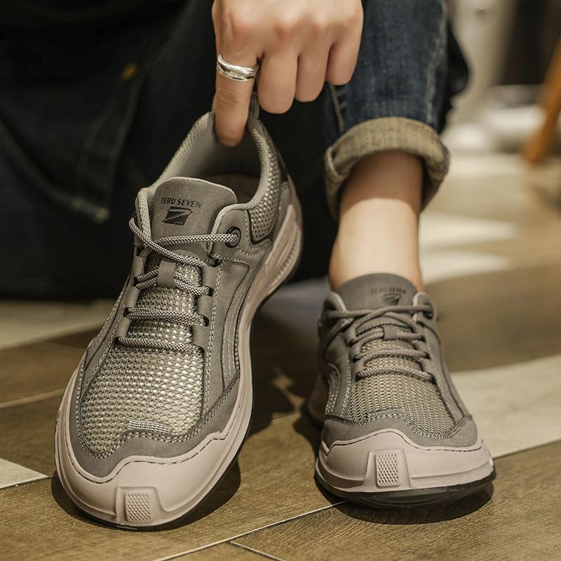 Fashion High Quality Casual Mens Shoes Hollow Out Breathable Lightweight Walking Sneakers Summer Handmade Soft Bottom Driving Shoes