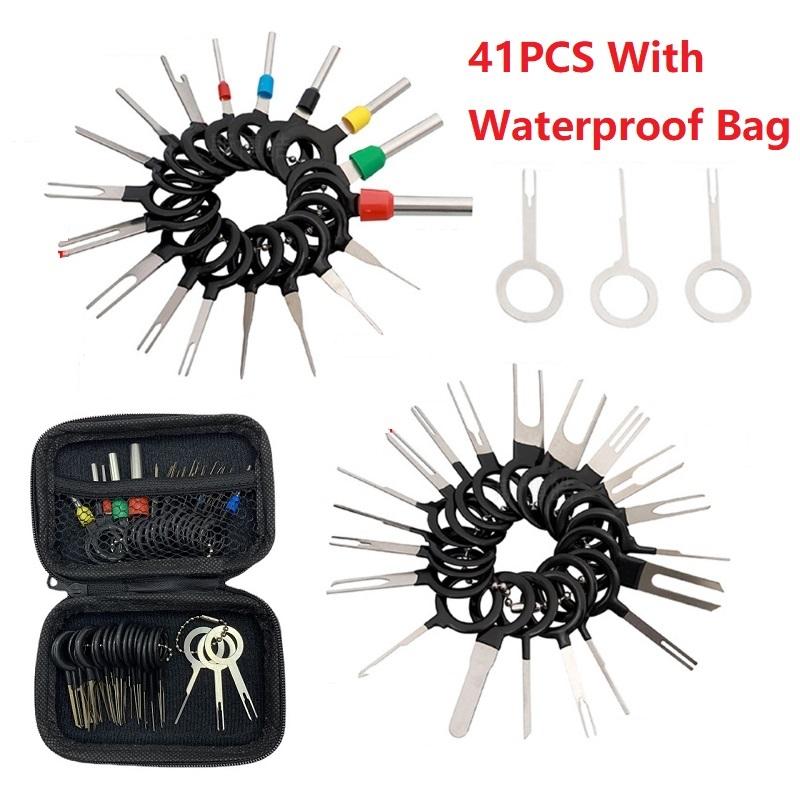 41PCS/38PCS Kit de îndepărtare a terminalelor cutie impermeabilă Stylus cablare sertizare conector Pin Extractor extractor instrumente de reparare a terminalelor