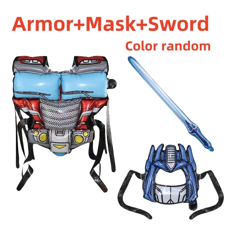 

Children S Armored Inflatable Balloon Toy Set Boy S Birthday Gift Festival Parties And Gatherings Cosplay Battle Game Props