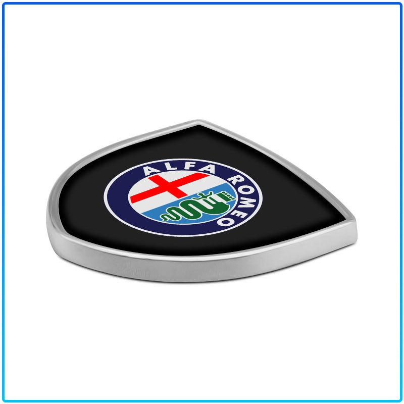 1Pcs 3D Metal Auto Door Shield Emblem Car Body Badge Sticker Styling For Alfa Romeo 147 159 Giulietta Giulia Mito Spider Alpha Nheadrest