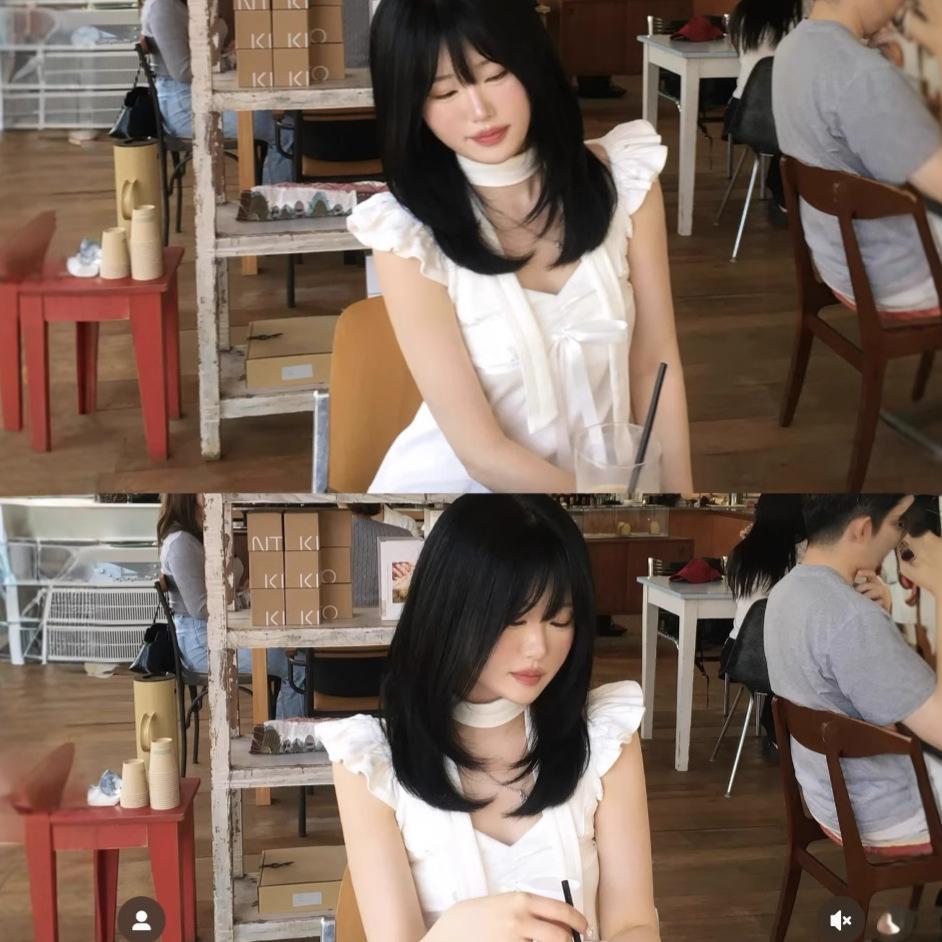 Angel Number 555 Sweet & Spicy V-Neck Lace Ribbon Top with Flutter Sleeves & Scarf