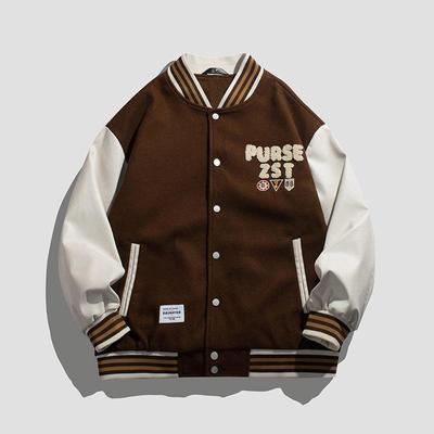 Jacke Jacke Herren Herbst Neuer Nationaler Trend Neue Ins Brief Stehkragen Amerikanische Baseballuniform Herren Frühlings- und Herbststil
